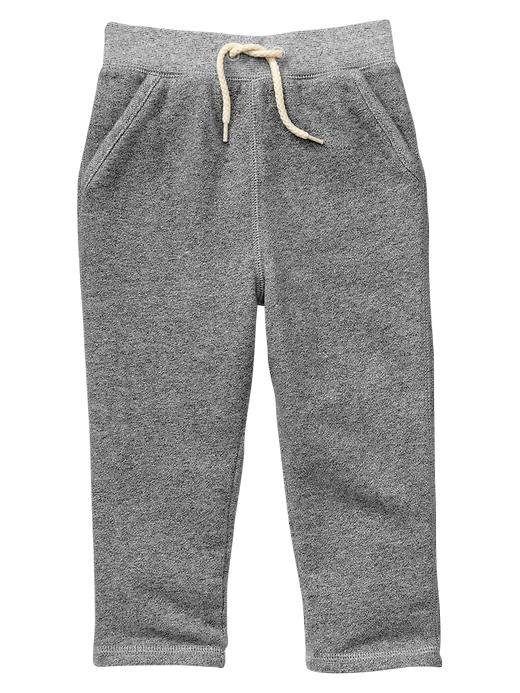 1 of 8 showing, with the color lt grey marle of product Marled terry pants