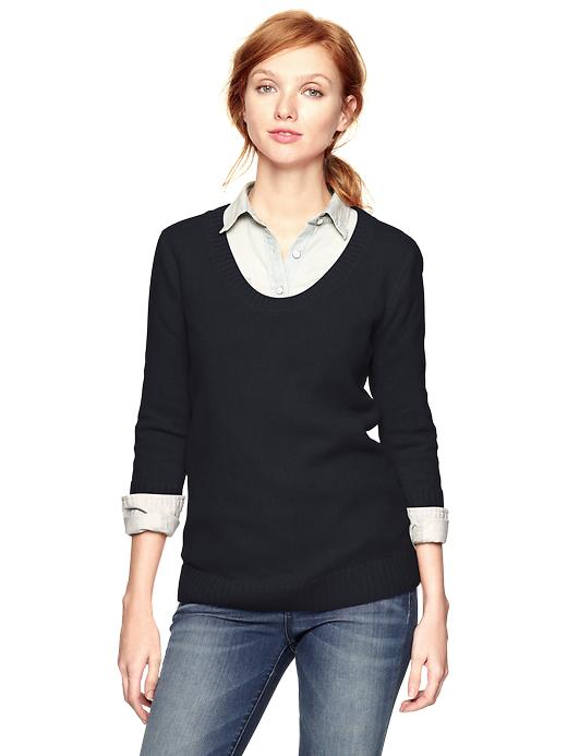 1 of 8 showing, with the color true indigo of product Pullover sweater