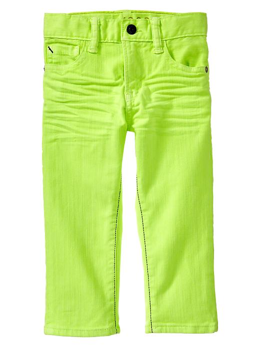 Image number 1 showing, Neon straight fit jeans