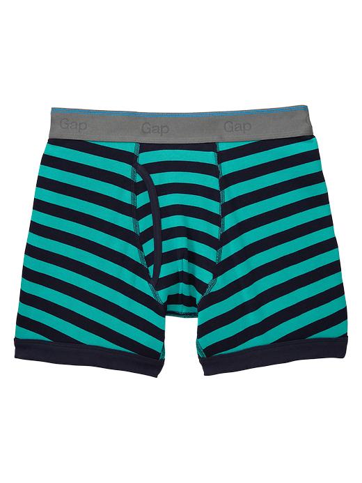 1 of 8 showing, with the color green mirage of product Contrast angled striped boxer briefs