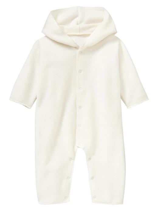 1 of 8 showing, with the color ivory frost of product Hooded Pro Fleece one-piece