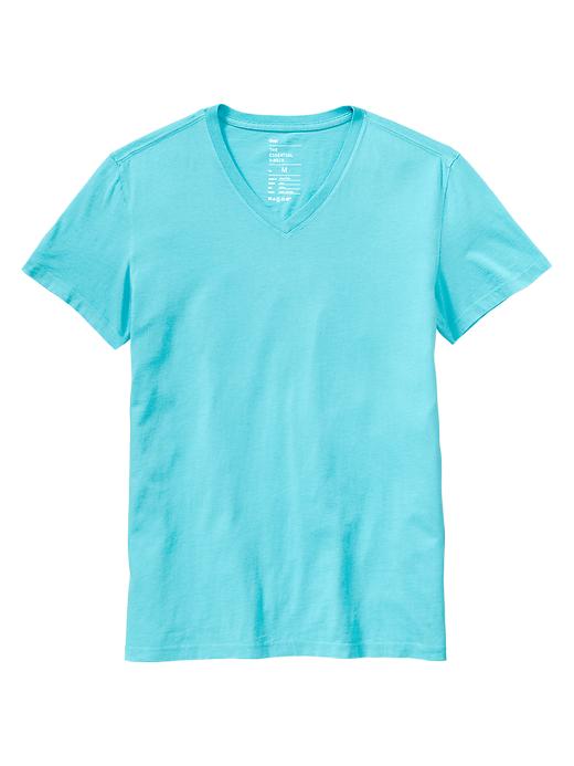 1 of 8 showing, with the color turquoise of product Essential V-neck t-shirt