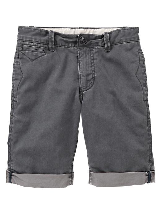 1 of 8 showing, with the color blade - grey of product Roll-up khaki shorts