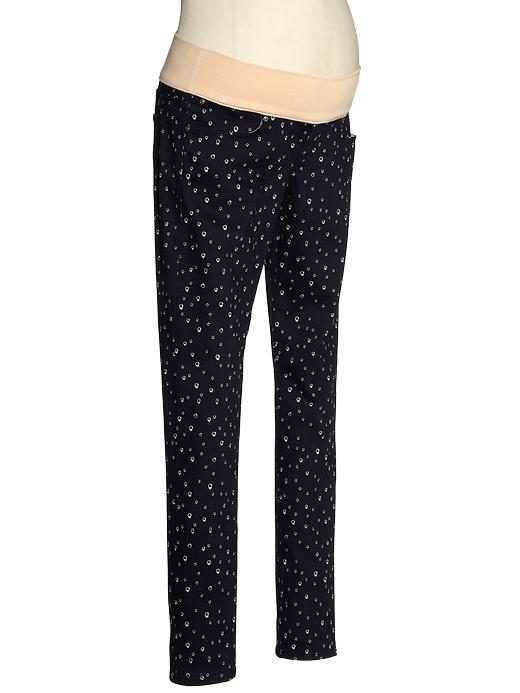 1 of 8 showing, with the color blue dot of product 1969 demi panel dot always skinny jeans