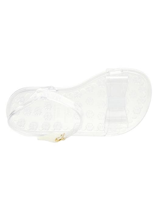 2 of 8 showing, with the color clear of product Bow jelly sandals