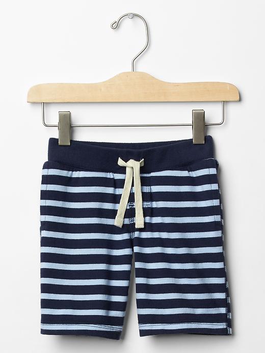 1 of 8 showing, with the color blue galaxy of product Striped knit shorts