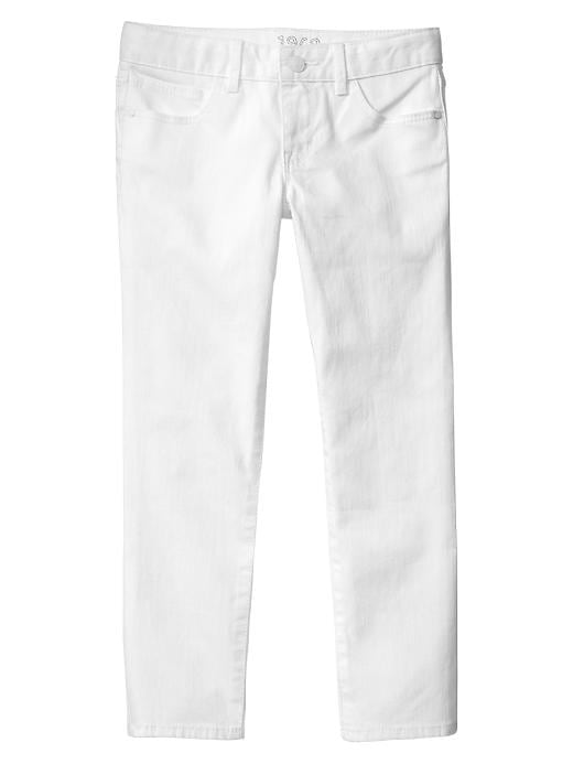 1 of 8 showing, with the color white denim of product 1969 girl's white super skinny skimmer jeans