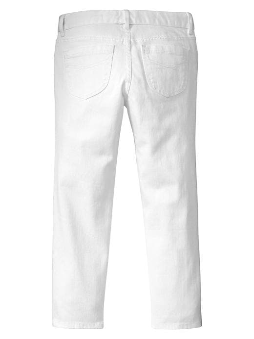 2 of 8 showing, with the color white denim of product 1969 girl's white super skinny skimmer jeans