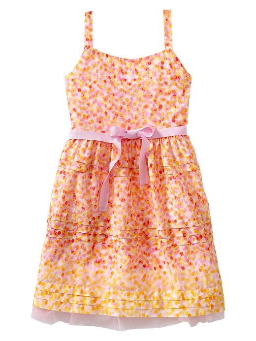 1 of 8 showing, with the color pink bloom of product Pleated dot dress