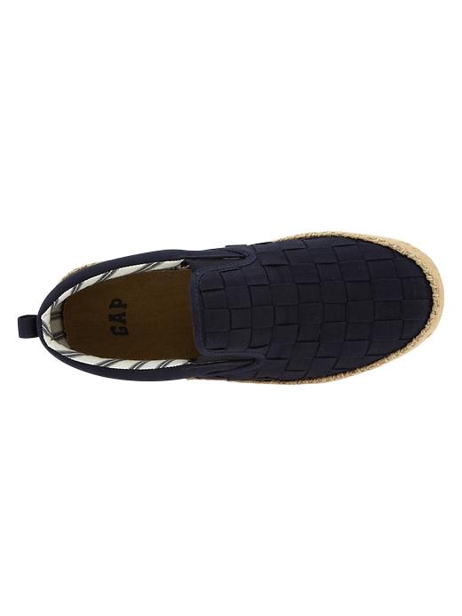 2 of 8 showing, with the color indigo of product Canvas espadrille slip-ons