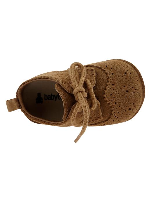 2 of 8 showing, with the color brown of product Suede oxford booties