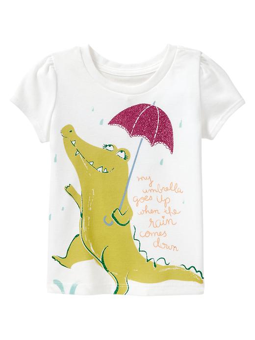 1 of 8 showing, with the color alligator of product Puff-sleeve glitter T