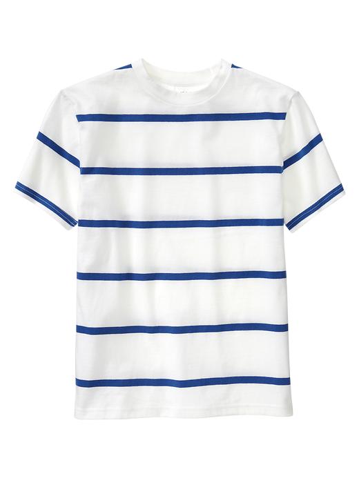1 of 8 showing, with the color off white of product Wide striped T