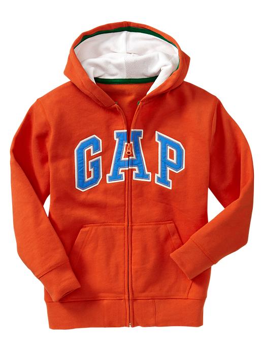 1 of 8 showing, with the color sport orange of product Arch logo neon hoodie