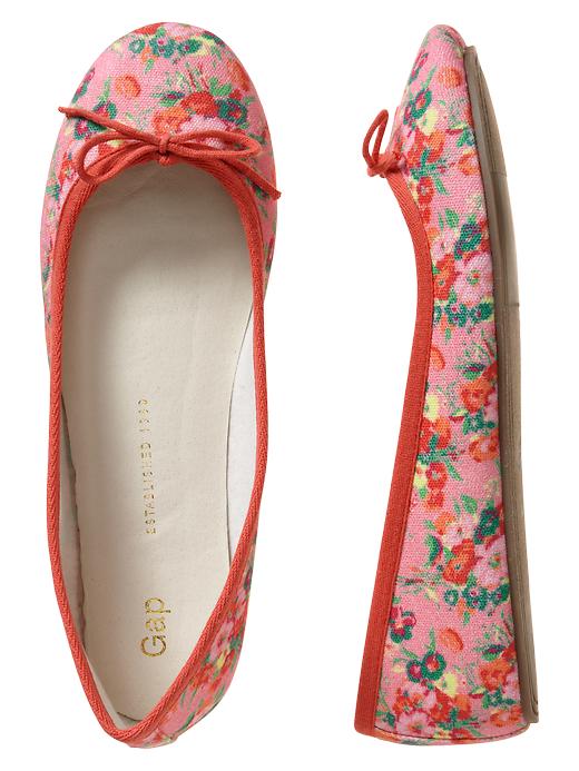 1 of 8 showing, with the color pink floral of product Novelty ballet flats