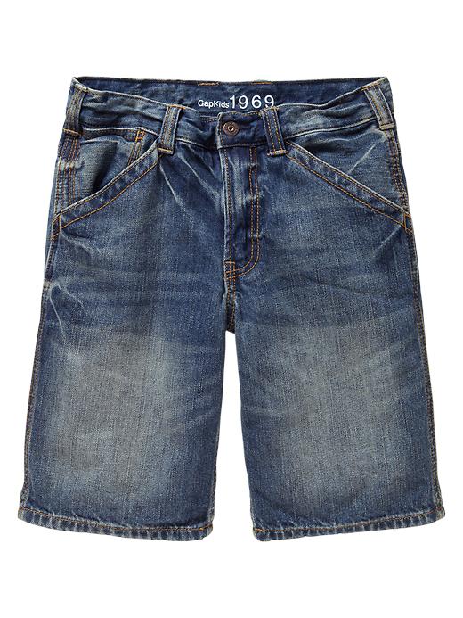 1 of 8 showing, with the color denim of product Denim worker shorts