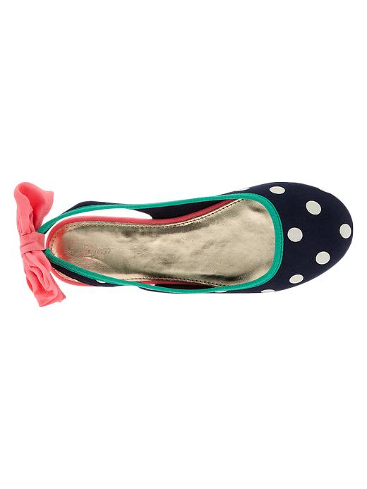 2 of 8 showing, with the color navy dot of product Polka dot slingback ballet flats