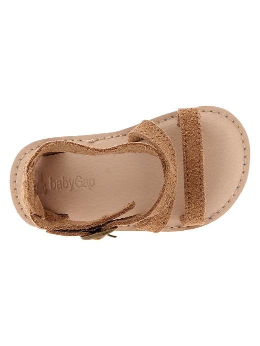2 of 8 showing, with the color PRETZEL of product Suede strappy sandals
