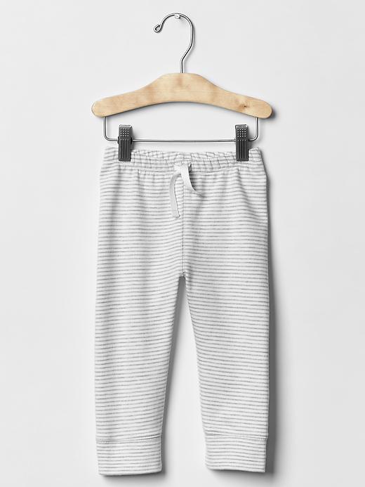 1 of 8 showing, with the color gray of product Favorite terry stripe pants
