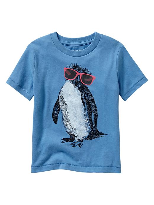1 of 8 showing, with the color new french blue of product Bright graphic T