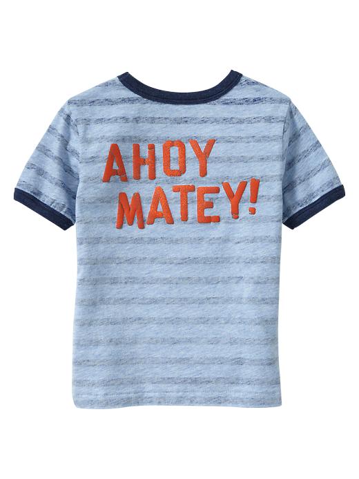 2 of 8 showing, with the color light heather blue of product Striped graphic T