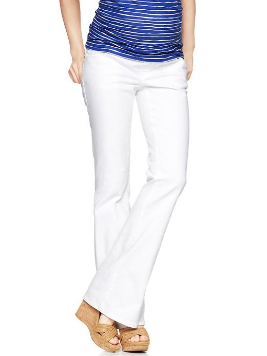 1 of 8 showing, with the color white of product 1969 full panel long & lean jeans