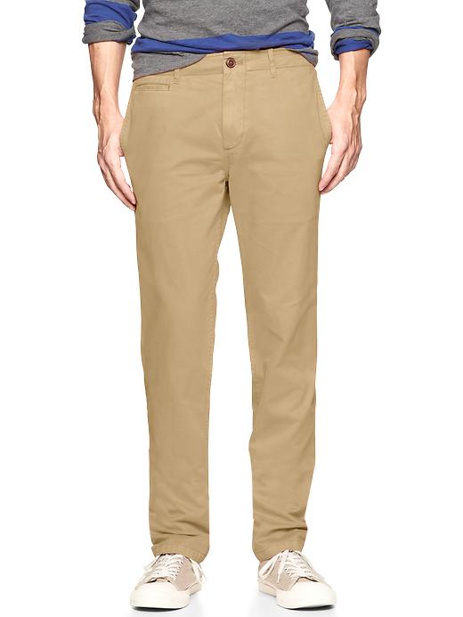 1 of 8 showing, with the color mission tan of product Lived-in skinny khaki