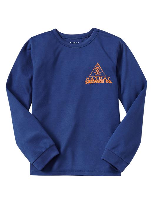 1 of 8 showing, with the color downhill blue of product Long-sleeve graphic PJ top