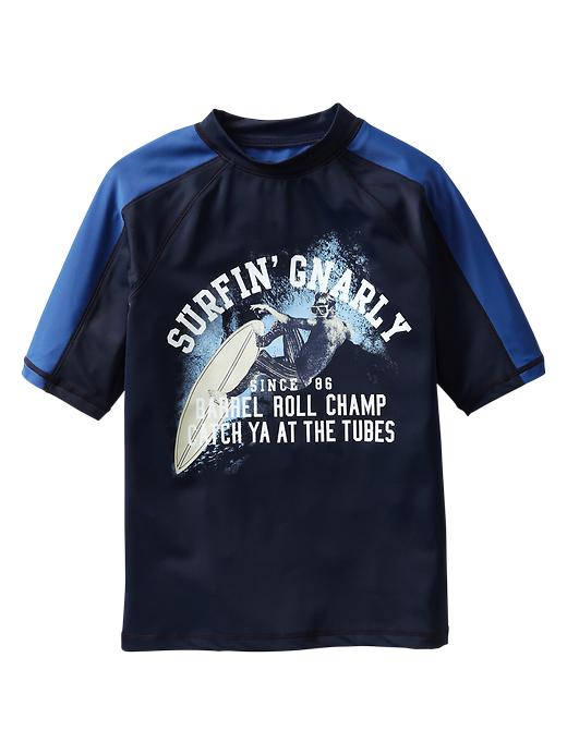 1 of 8 showing, with the color blue galaxy of product Graphic stripe rashguard