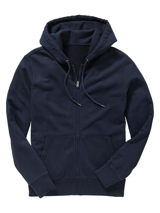 1 of 8 showing, with the color navy of product Solid zip hoodie