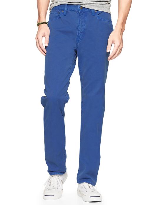 1 of 8 showing, with the color admiral blue of product 1969 slim canvas (garment-dyed wash)
