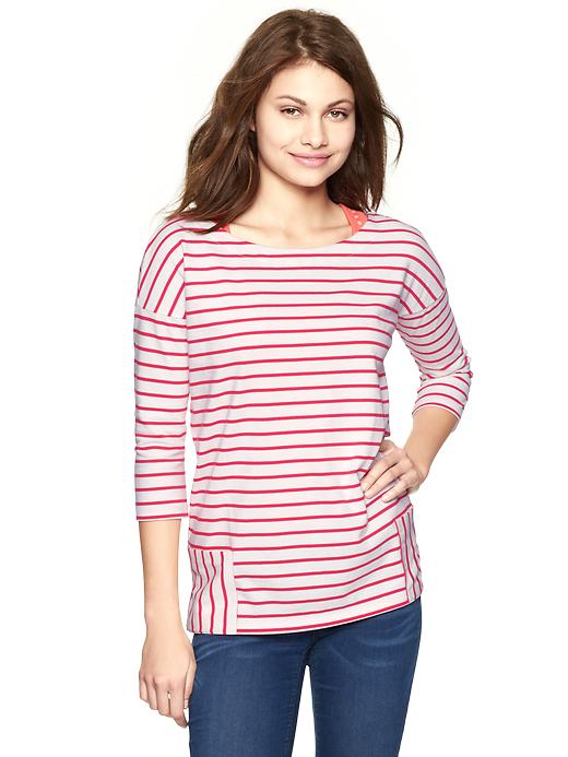 1 of 8 showing, with the color summer azalea of product Harbor jersey striped pocket top