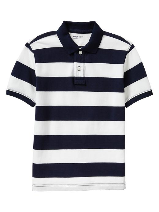 1 of 8 showing, with the color blue galaxy of product Short-sleeve striped polo