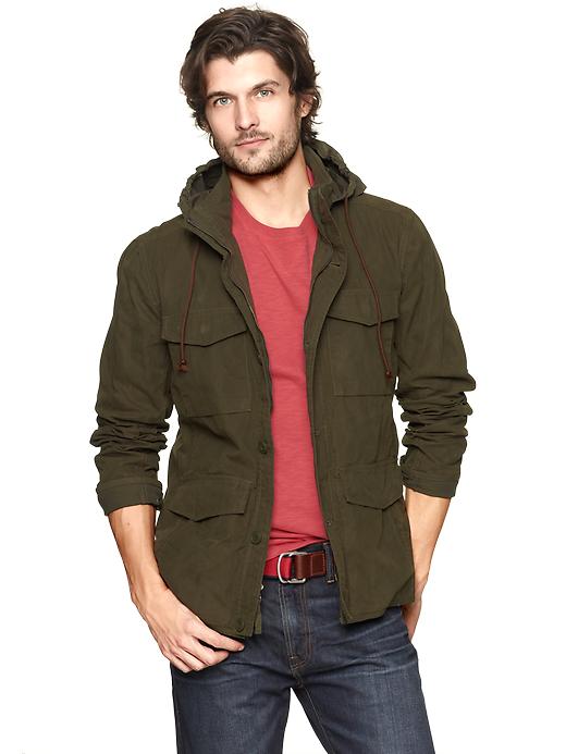 1 of 8 showing, with the color olive of product Four-pocket fatigue jacket