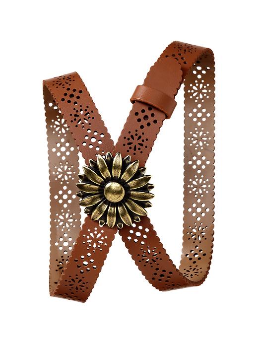 1 of 8 showing, with the color medium brown of product Daisy cut-out belt