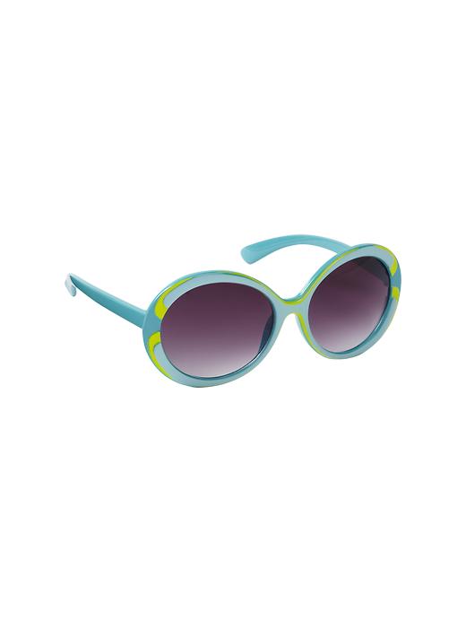 View large product image 1 of 1. Round colorblock sunglasses