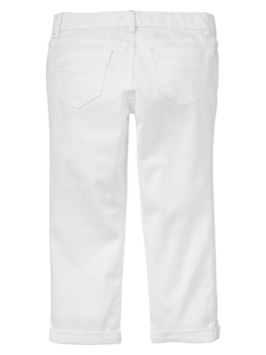 2 of 8 showing, with the color white denim of product 1969 white super skinny capri jeans