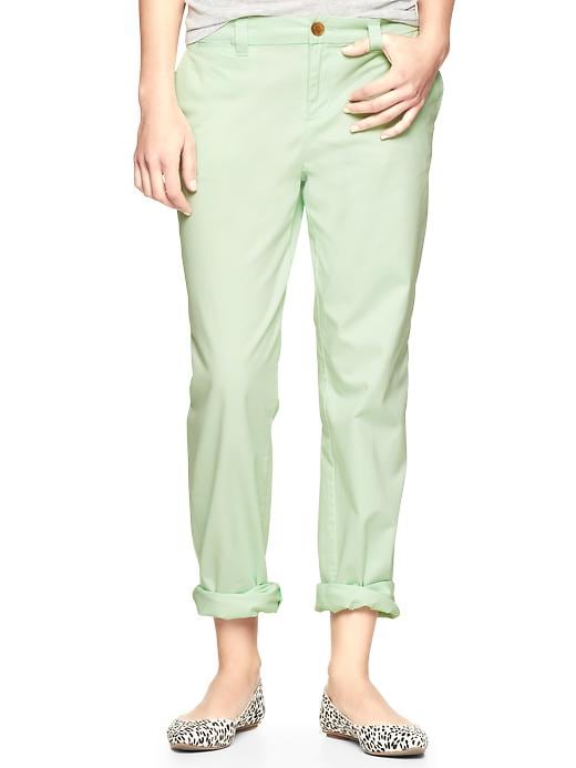1 of 8 showing, with the color icy mint of product Broken-in straight khakis