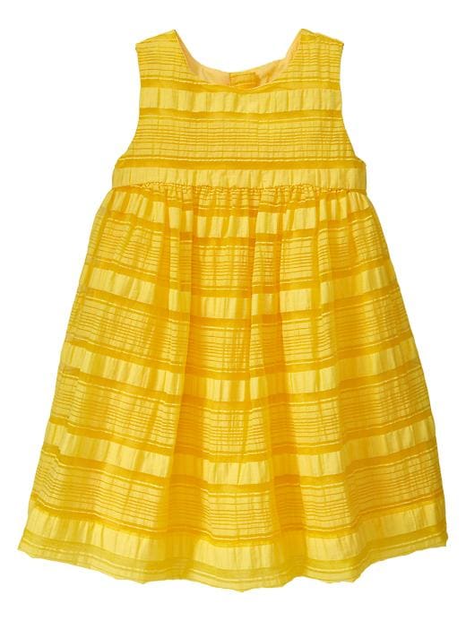 1 of 8 showing, with the color aurora yellow of product Multi-stripe organza dress