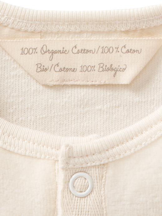 2 of 8 showing, with the color ivory frost of product Baby Organic Velour Footed One-Piece