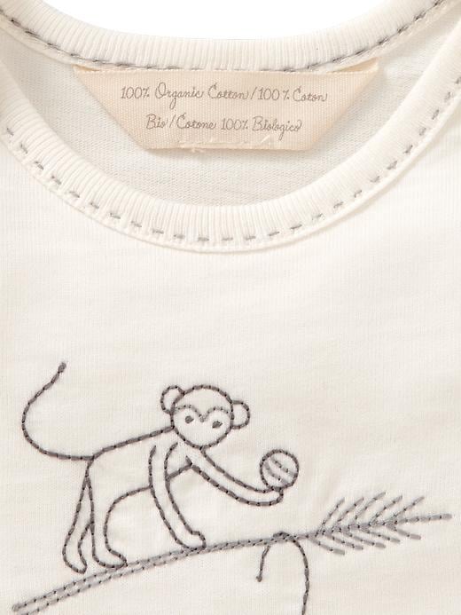 2 of 8 showing, with the color ivory frost of product Organic embroidered one-piece