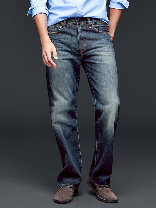 1 of 8 showing, with the color vintage of product 1969 relaxed fit jeans (vintage wash)