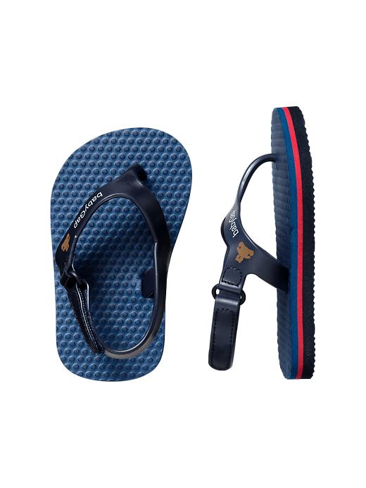 1 of 8 showing, with the color blue galaxy of product Ankle-strap flip flops