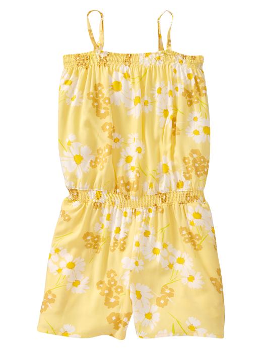 1 of 8 showing, with the color lemon zinger of product Daisy print smocked romper