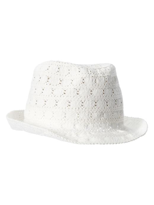 1 of 8 showing, with the color milk of product Crocheted fedora