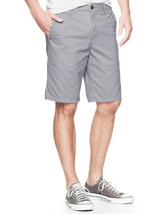 View large product image 1 of 1. Lived-in flat front shorts (10")
