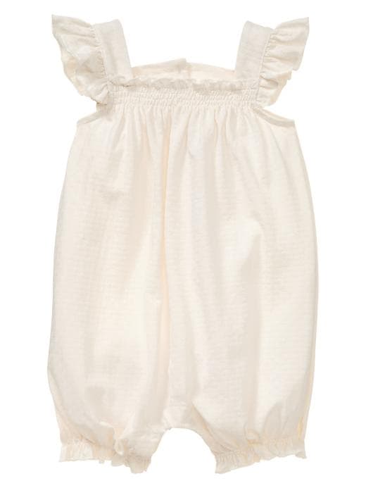 1 of 8 showing, with the color ivory frost of product Organic pointelle bubble one-piece