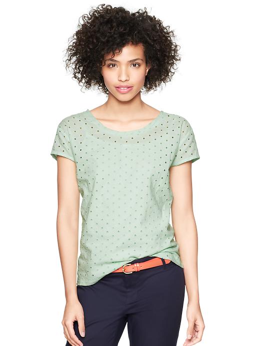 View large product image 1 of 1. Eyelet shirt