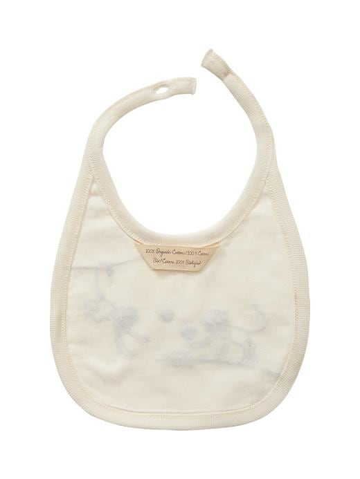 2 of 8 showing, with the color ivory frost of product Organic monkey bib