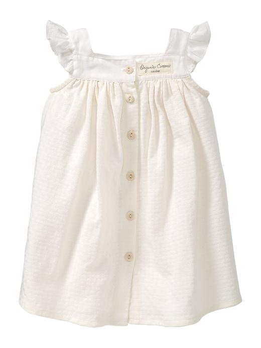 2 of 8 showing, with the color ivory frost of product Organic pointelle knit dress